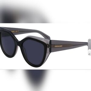 Salvatore Ferragamo Classic Logo 53mm Cat Eye Sunglasses W/ Case